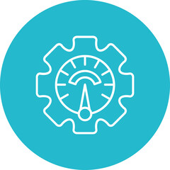 Productivity Multicolor Circle Line Inverted Icon