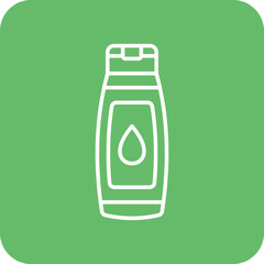 Shampoo Multicolor Round Corner Line Inverted Icon