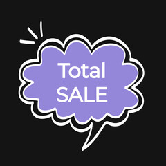 Black Friday sale. Discount price tag. Template for shopping tag. Speech bubble.