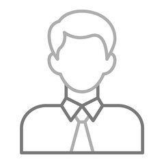 Employee Greyscale Line Icon