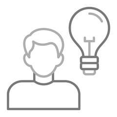 Idea Greyscale Line Icon