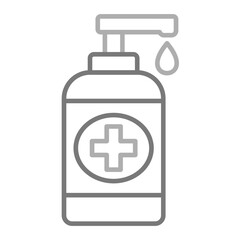 Hand Sanitizer Greyscale Line Icon