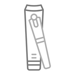 Nail Clipper Greyscale Line Icon