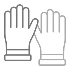 Cleaning Gloves Greyscale Line Icon