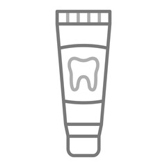 Toothpaste Greyscale Line Icon