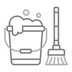 Cleaning Greyscale Line Icon