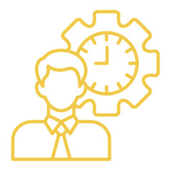 Punctuality Multicolor Line Icon