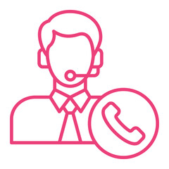 Customer Service Multicolor Line Icon