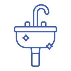 Sink Multicolor Line Icon