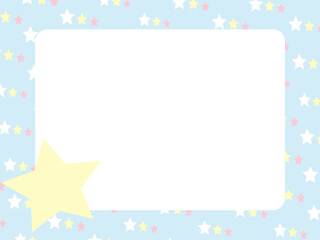 星模様の水色の壁紙