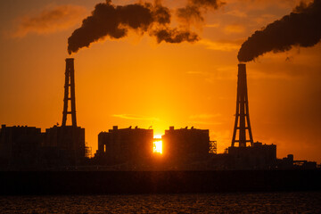 工場シルエット