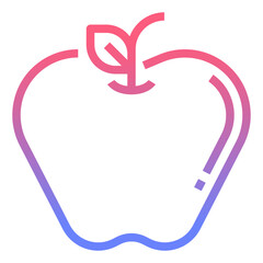 Apple line gradient icon