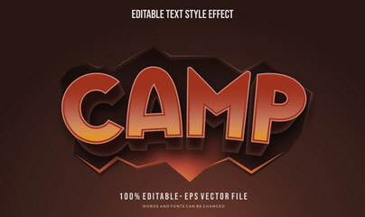 Fancy editable text style with mobile game theme. Vector Illustration