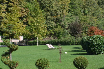 golf course with clubs