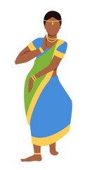 Woman dancer in national indian costume