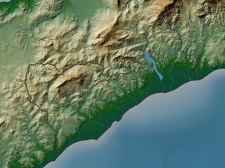 Covalima, East Timor. Physical. No legend