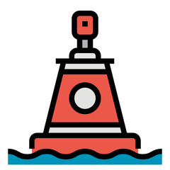 Buoy Filled Outline icon