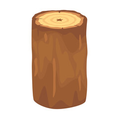 Variety of wood logs and trunks flat picture for web design. Planks and branches isolated vector illustration. Forestry construction materials concept