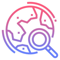 map line gradient icon