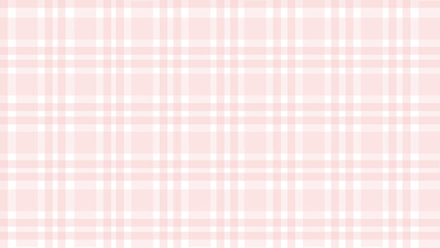 Pink cute pastel plaid texture background vector illustration.