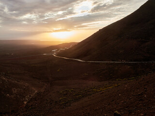 Obraz premium Atardecer lluvioso en Lanzarote