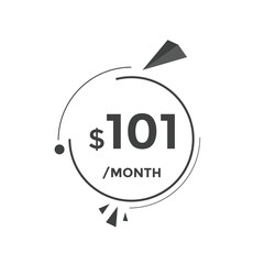 101 dollar price tag. Price $101 USD dollar only Sticker sale promotion Design. shop now button for Business or shopping promotion
