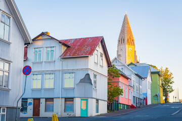 Cityscape of Reykjavik (Iceland) - obrazy, fototapety, plakaty