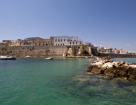 Italy, Apulia, Lecce Province, Otranto, Old town on sea coast