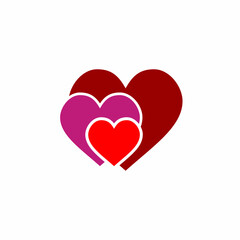 red heart isolated on white