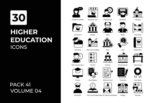 Higher Education Icons Collection.