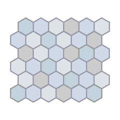 Top view of city or park paving slabs vector illustration. Trees, roads, buildings, fences, tiles from above for map or plan isolated on white background