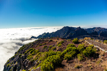 Wanderung zum höchsten Punkt auf der Azoreninsel Madeira - dem Pico Ruivo  - Portugal