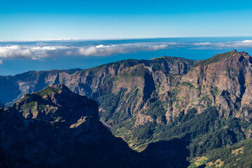 Wanderung zum höchsten Punkt auf der Azoreninsel Madeira - dem Pico Ruivo  - Portugal