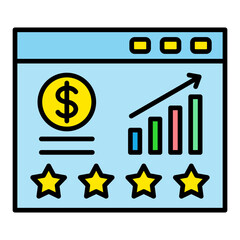 Ratings Filled Line Icon