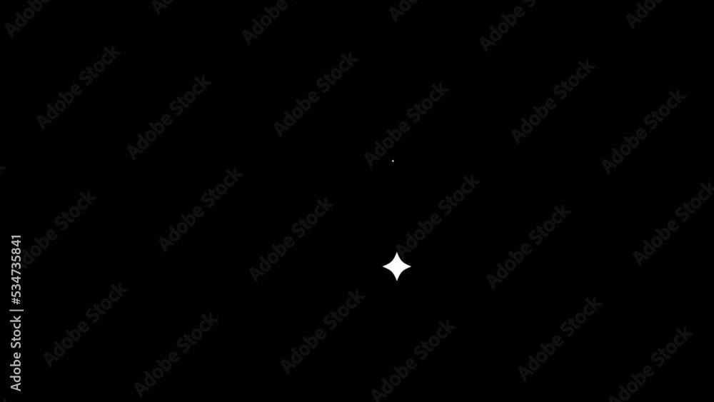 Aufkleber sparkling stars effect animated background with alpha channel.