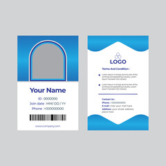 Minimalist Front and back id card template