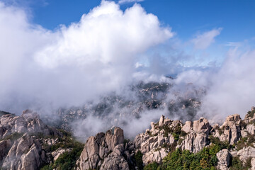 The beautiful natural scenery of Laoshan Mountain in Qingdao