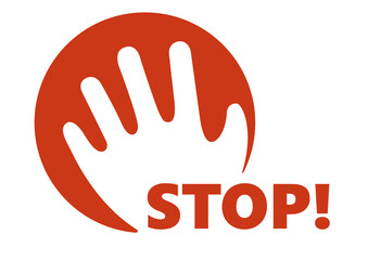 Obraz premium Stopp Icon PNG