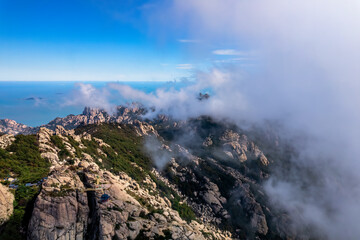 The beautiful natural scenery of Laoshan Mountain in Qingdao