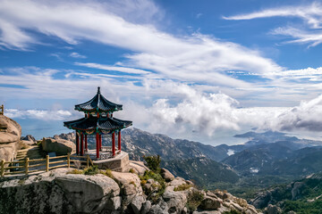 The beautiful natural scenery of Laoshan Mountain in Qingdao