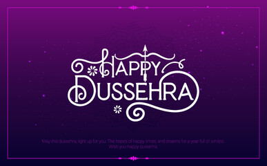 Happy Dussehra greeting and wishes Text, Typography design -vector illustration © BonkersArt