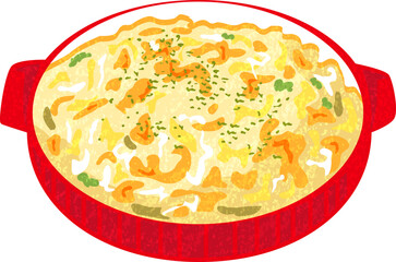 グラタン 手描き風