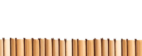 Book border isolated on white background. Banner