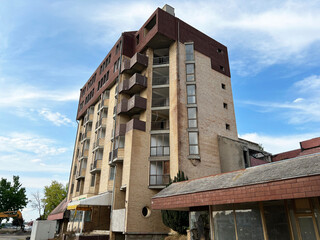 The building of the former Dunav Hotel or ex Hotel Dunav, Vukovar - Slavonia, Croatia (Zgrada...