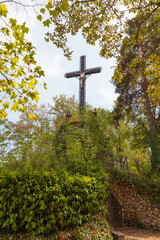 holy croos between the trees in Brive france
