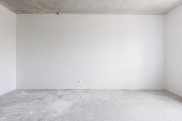 interior of the apartment without decoration in gray colors