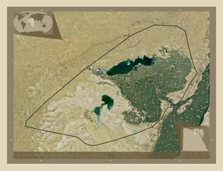 Al Fayyum, Egypt. High-res satellite. Major cities