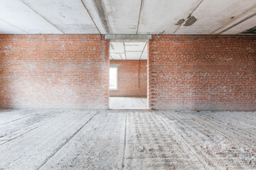 Obraz premium interior of the apartment without decoration in gray colors