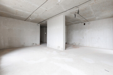 Obraz premium interior of the apartment without decoration in gray colors