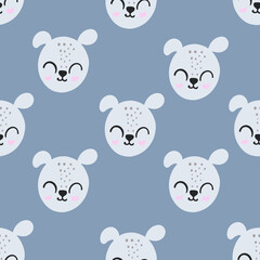 seamless pattern with cute dog